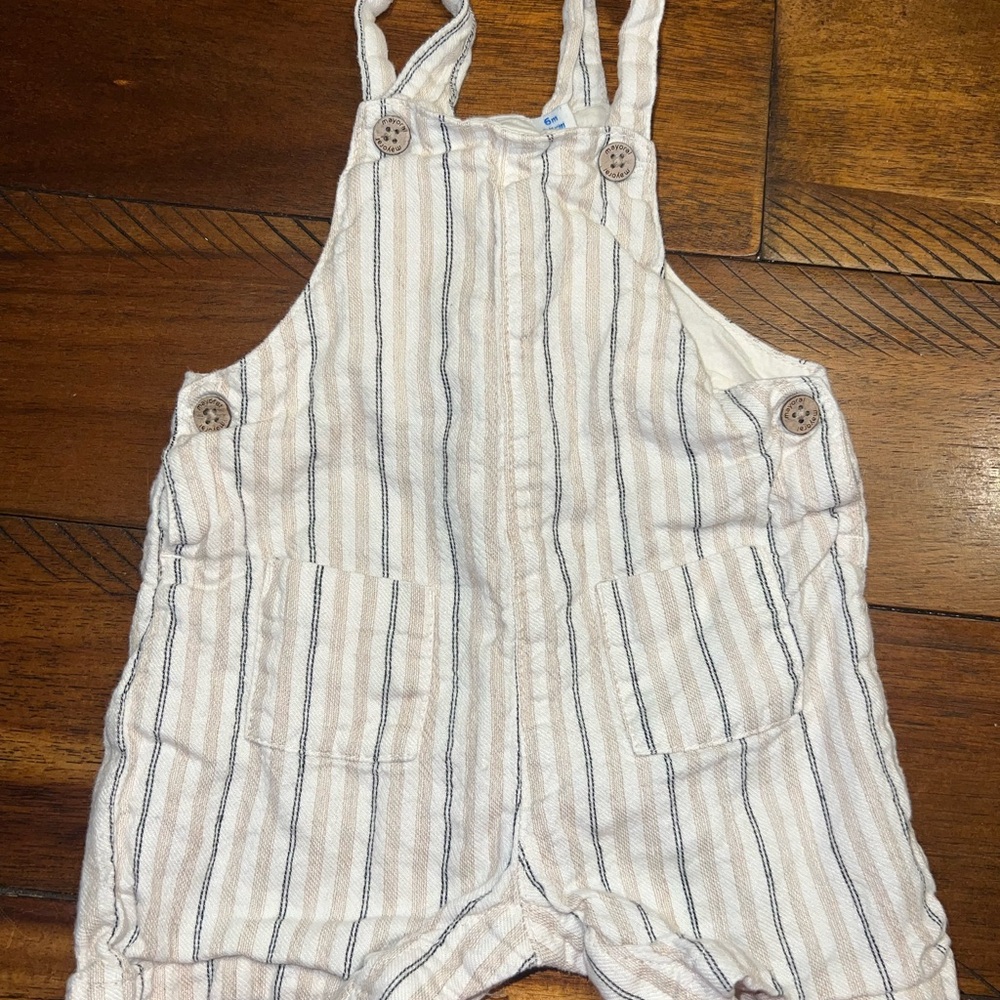 Mayoral Cream Overalls Nautical-Inspired Design